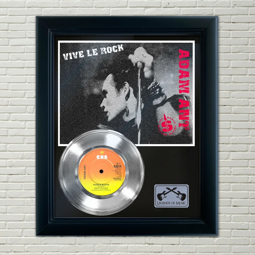 Adam Ant "Puss'n Boots" Silver Framed Record Display