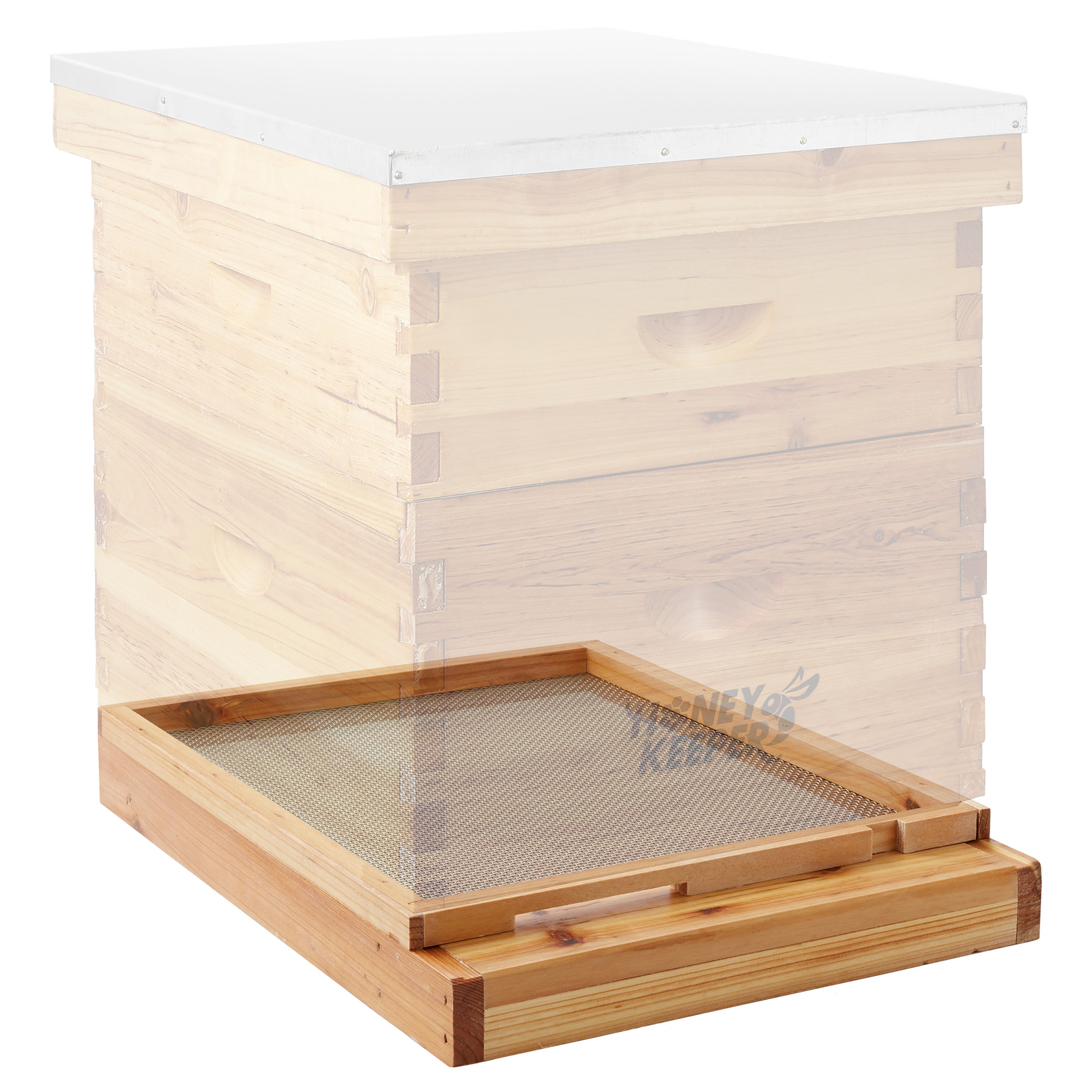 Bottom Board for Bee Hive, 100% Beeswax, Stainless Steel Mesh for 10 Frame Hive