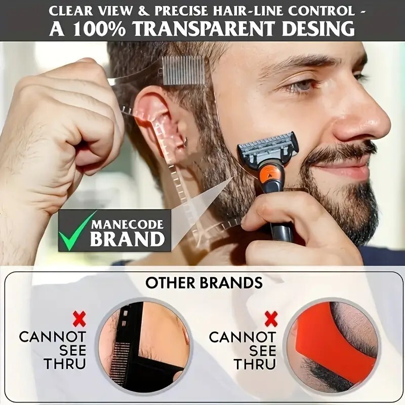 Beard Ruler, Beard Styling Tool, Beard Styling Comb, Beard Template Styling