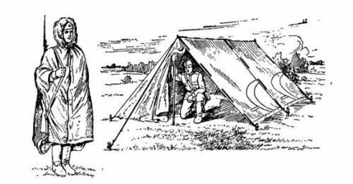 Soviet Russian Army Soldiers Rain cape-tent Poncho Metal Grommets Original,NEW