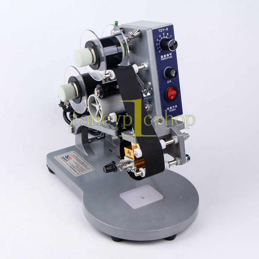 DY-8 Manual Hot Stamping Machine Ribbon Coding Date Batch Character Code Printer