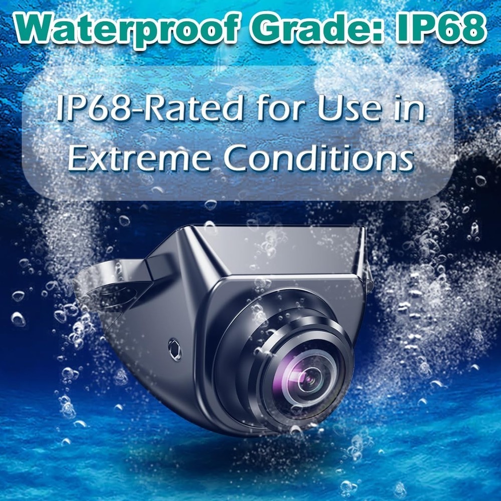 Versatile Waterproof Reverse Backup Camera with Adjustable Angle & Dynamic Line