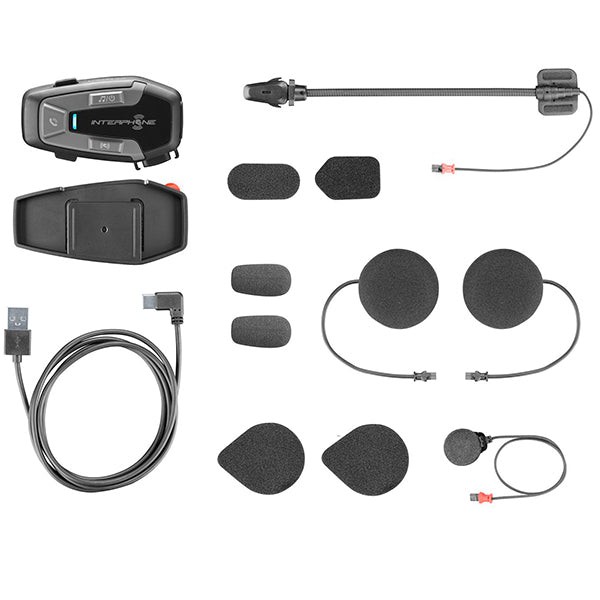 Interphone UCOM6R Motorcycle Helmet Phone GPS Bluetooth Intercom - Single Pack