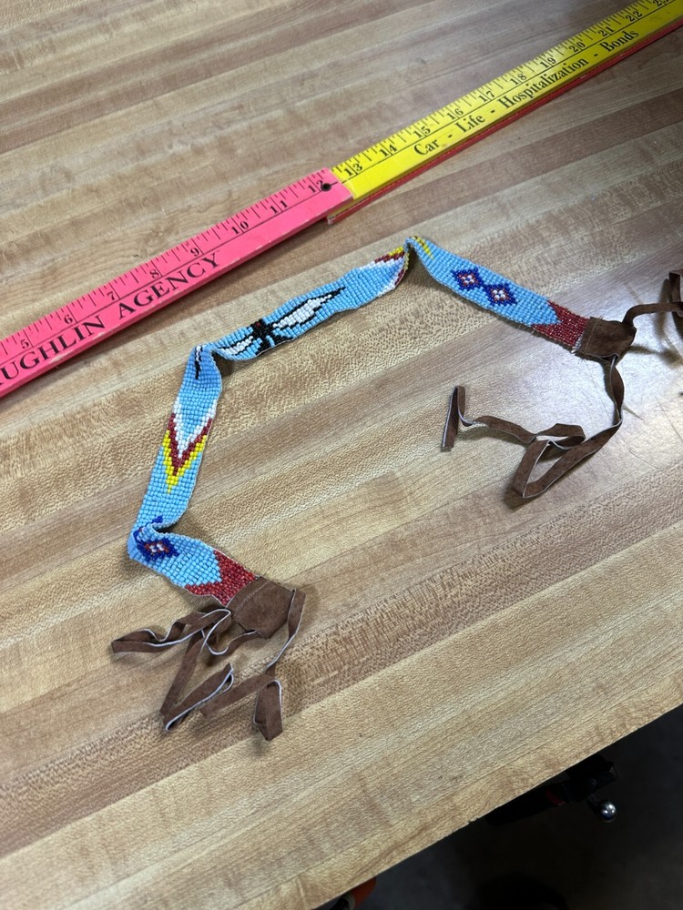Beaded Head Band TURQUOISE Craft Non Native