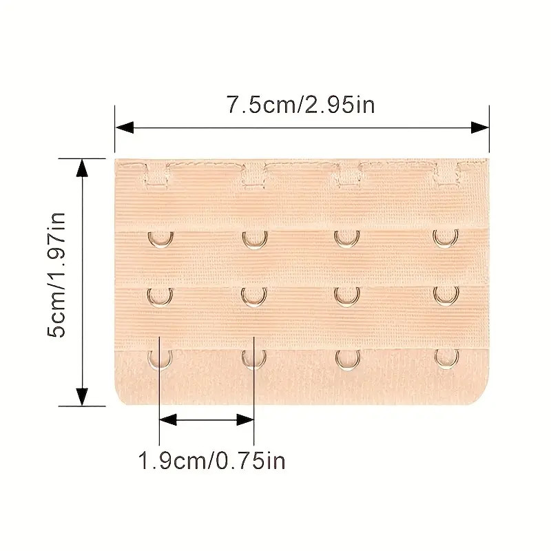 3pcs Stretchy Bra Strap Extension Buckles - New - 3 Rows 2 Hooks