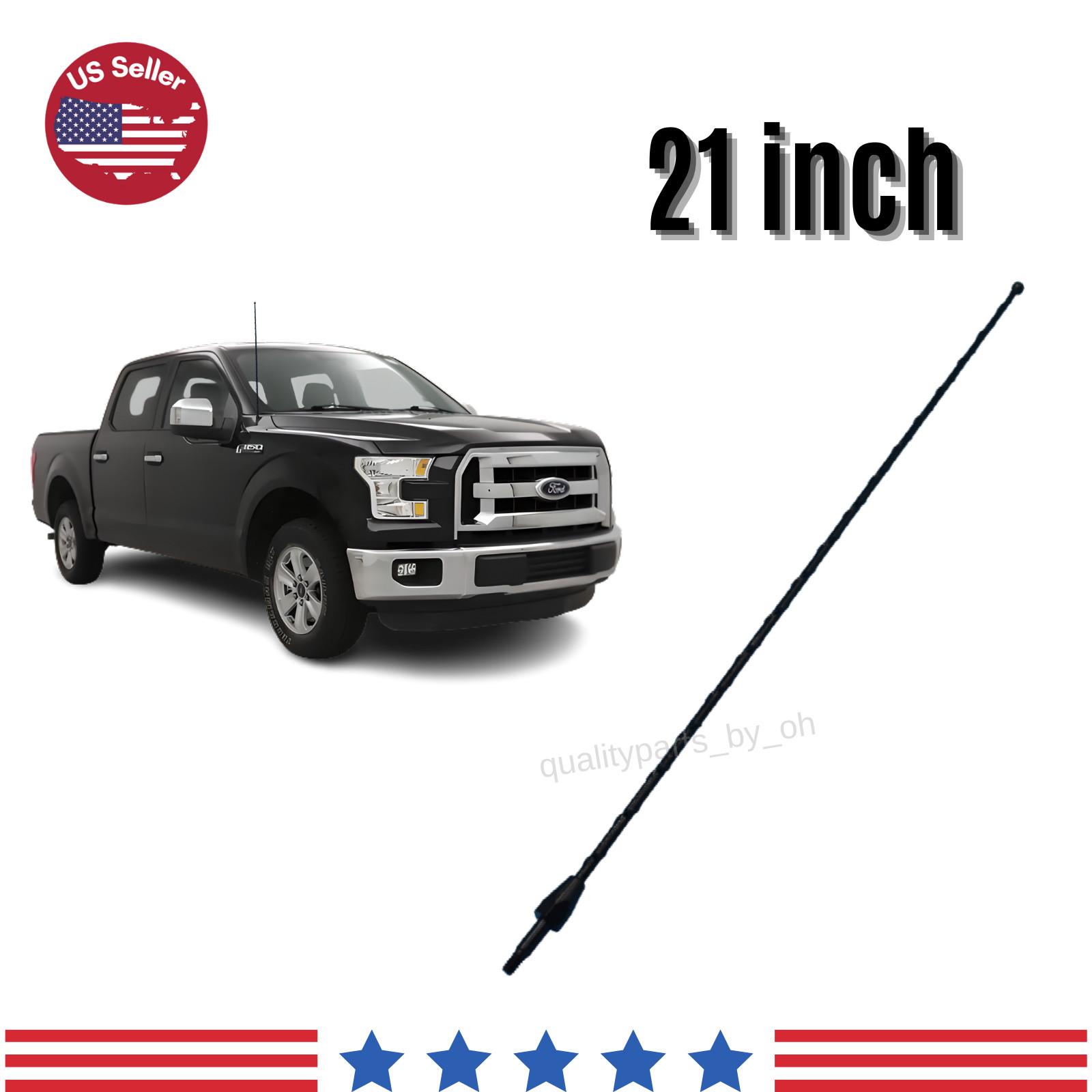 21" Replacement Radio AM/FM Black Antenna W/Screws For Ford F150 2009-2022