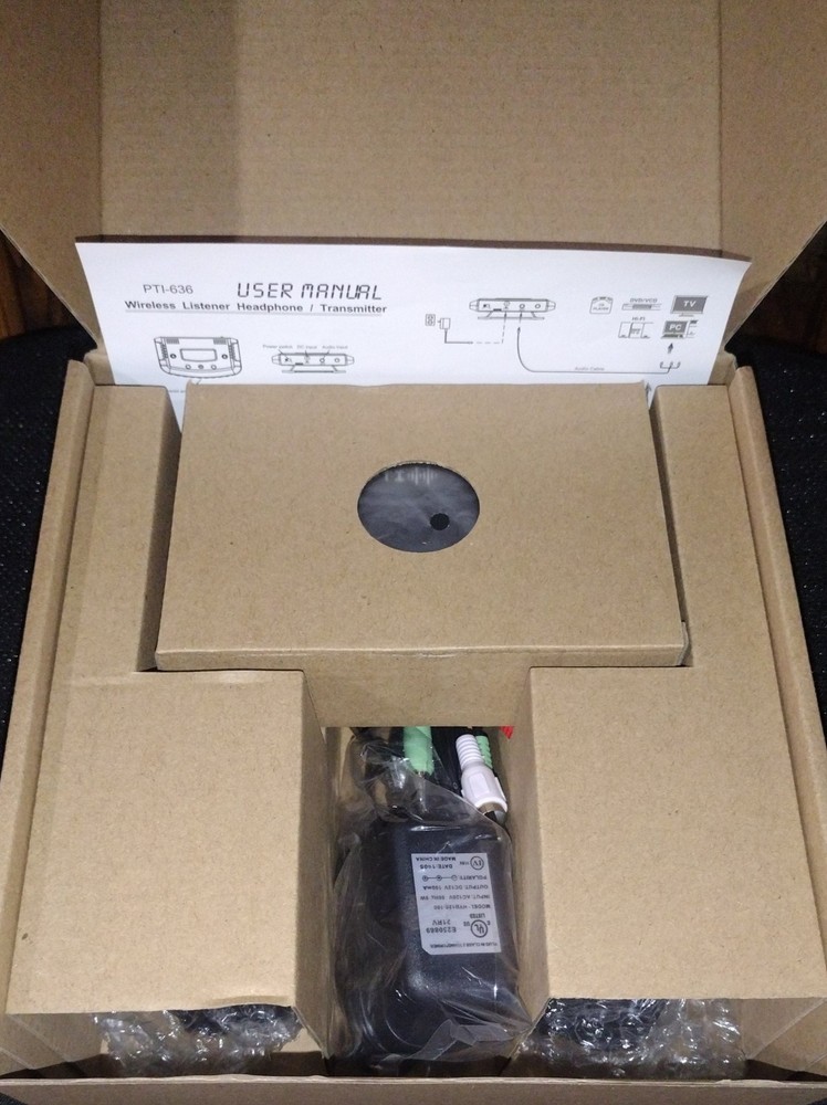 IR Wireless Headphone & USB Transmitter Listener System • PTI-636 • New In Box