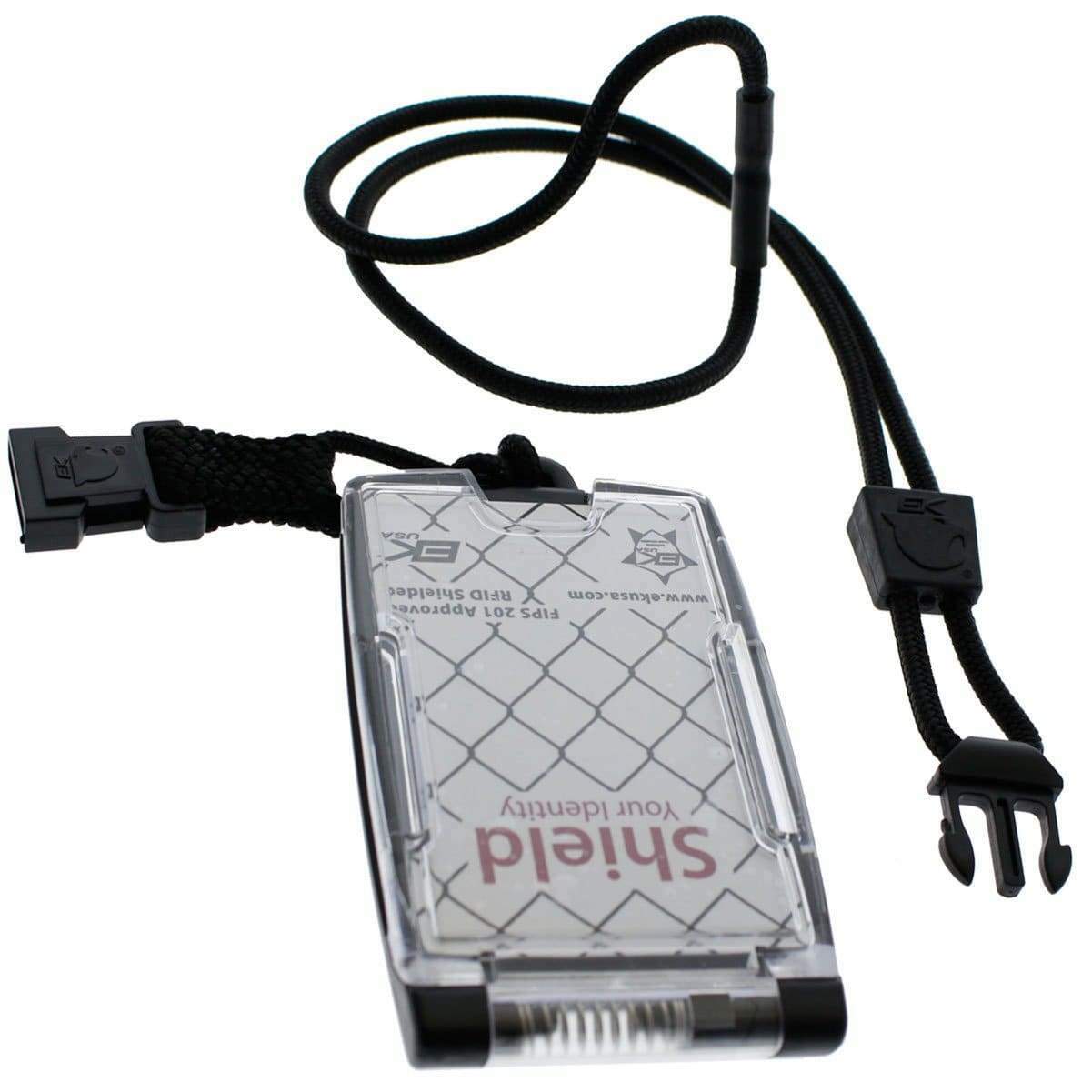 EK One Hander RFID Blocking Badge Holder & Detachable Lanyard (10983) by EK USA