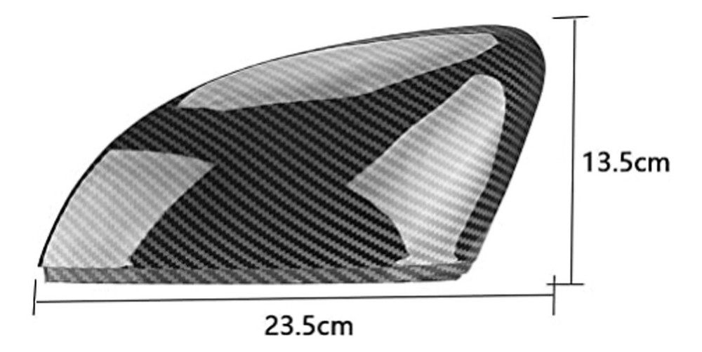 Black Absside View Mirror Cover Replacement Accessory For Vw