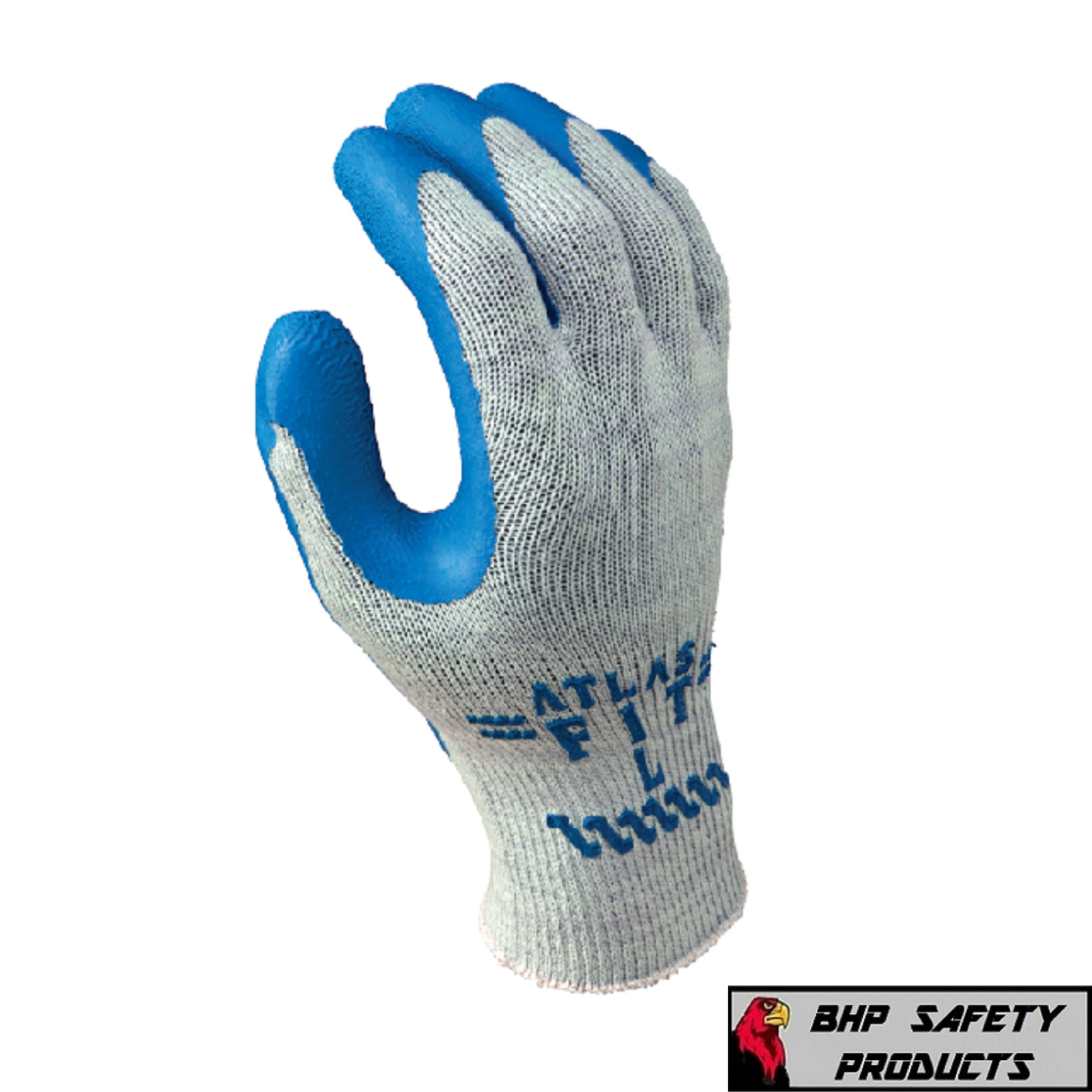 SHOWA ATLAS 300 LATEX RUBBER PALM DIPPED WORK GLOVES BLUE, GENERAL PURPOSE
