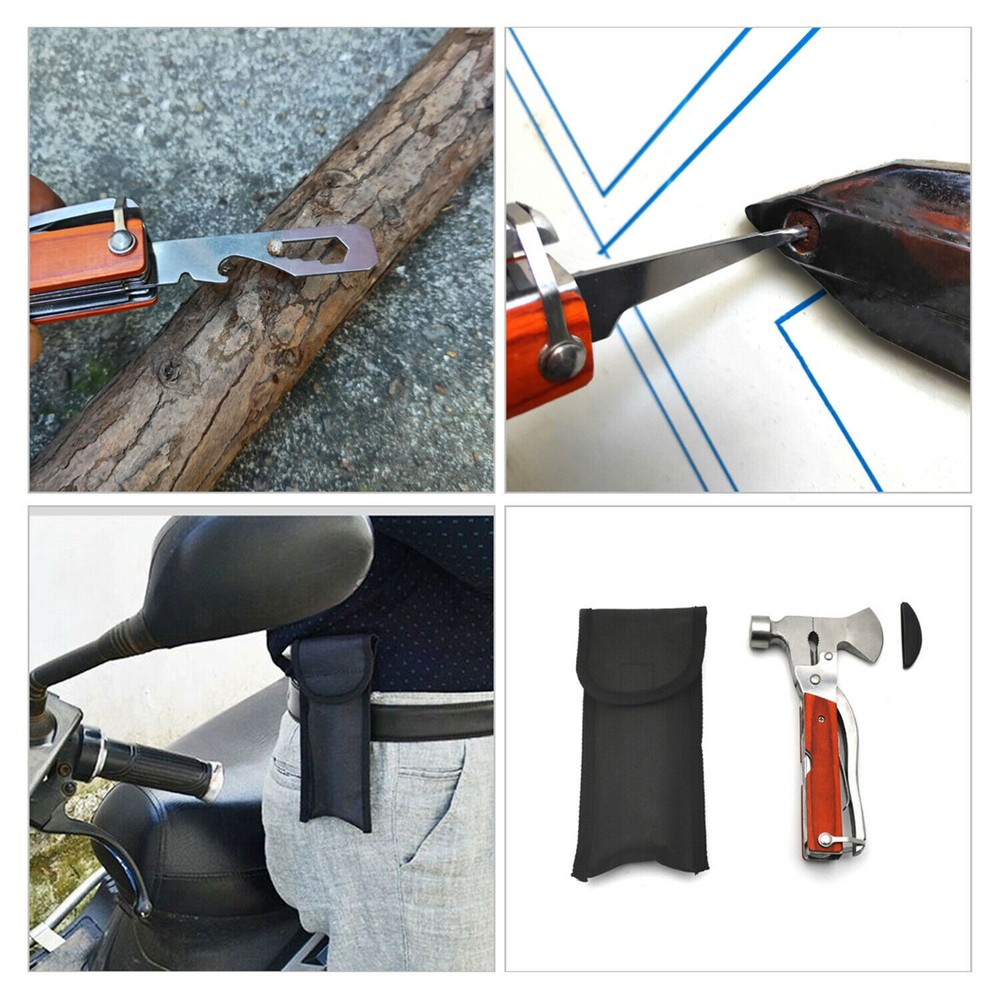 Multi function Outdoor Camping Emergency Survival Tools Axe Hatchet Hammer Plier