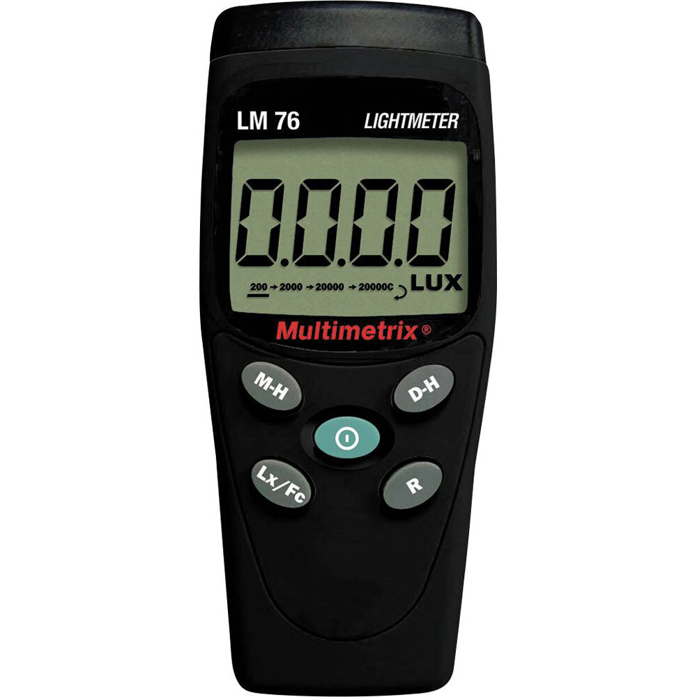 Multimetrix P06236201 LM 76 Luxmeter 0-200000 LX Removable Sensor