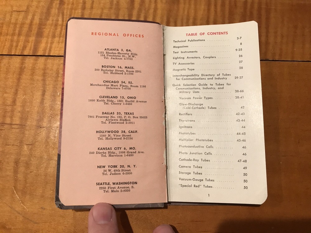 RCA Tube Pocket Reference Catalog Book Guide Electronics 1959 Socket Diagrams