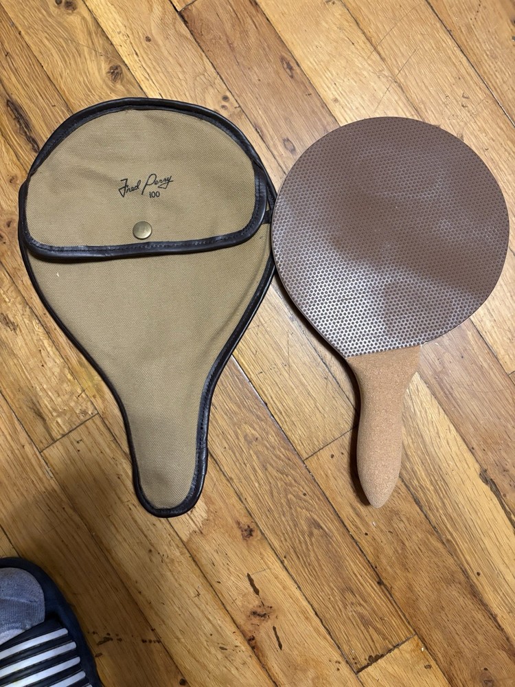 Two Fred Perry Table Tennis Paddles with Protective Case