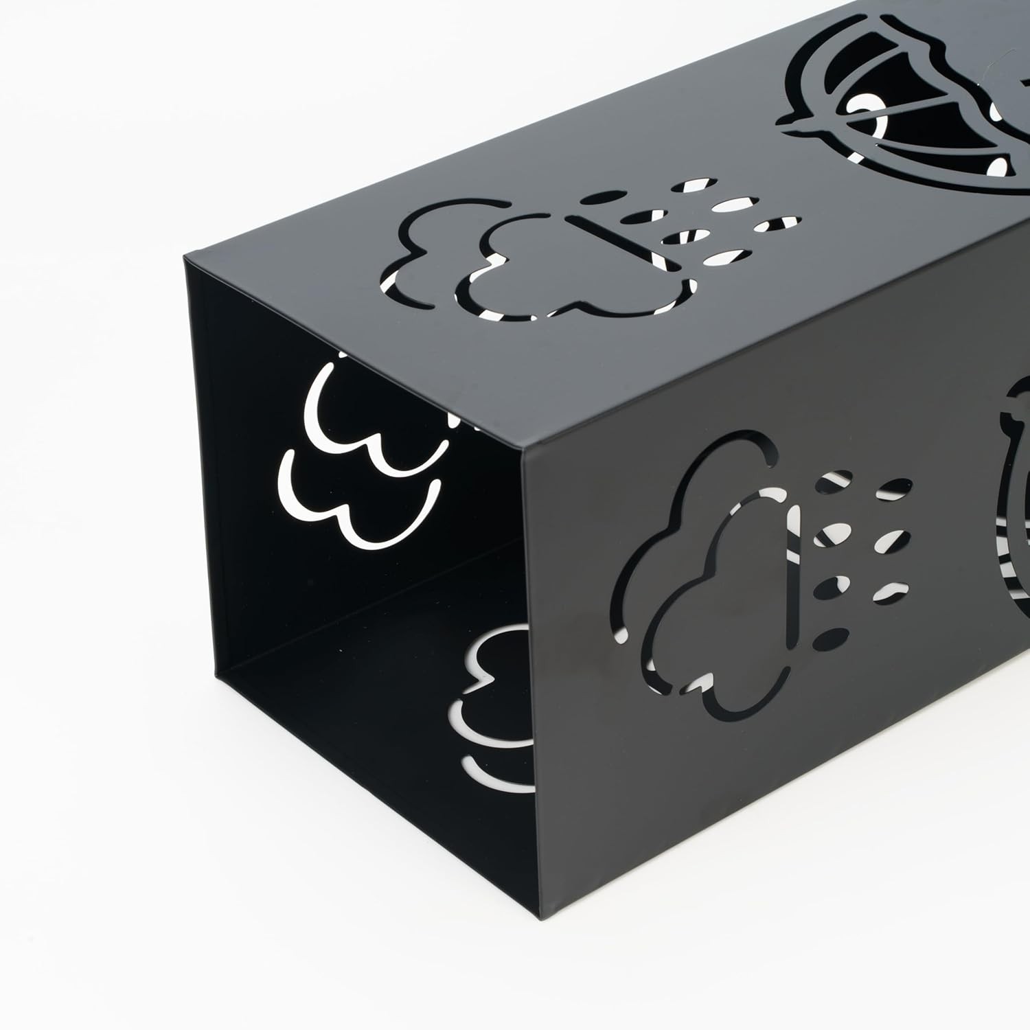 Umbrella Stand Rack for Entryway, Black Square Metal Umbrella Holder, Free Stand