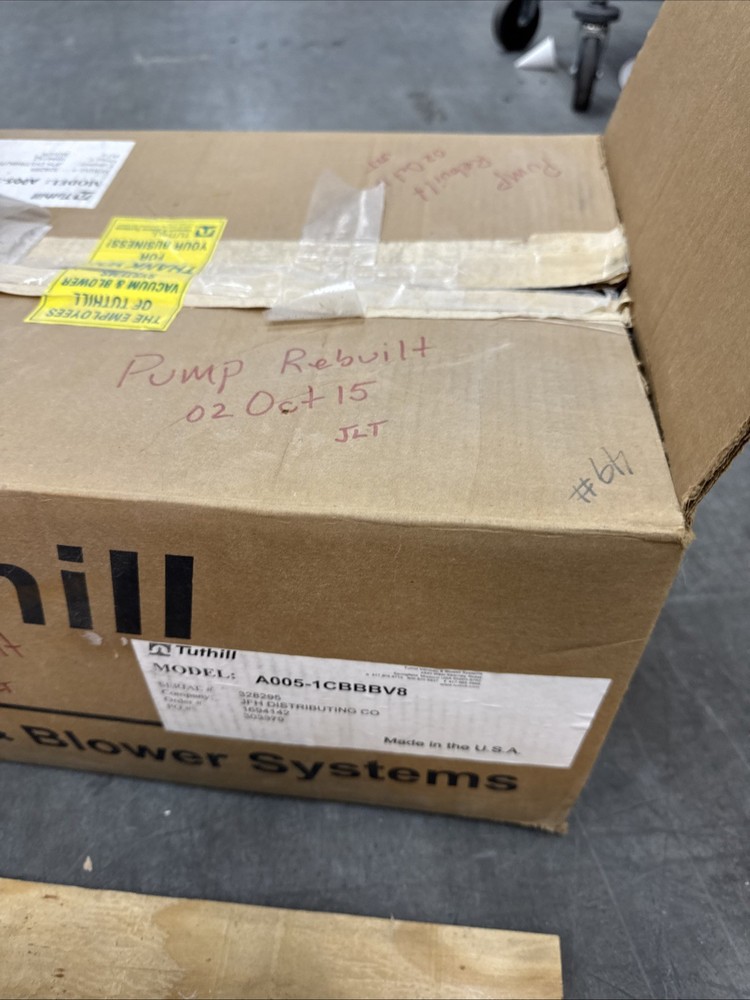 NEW REBUILT TUTHILL A005-1CBBBV8 BLOWER PUMP