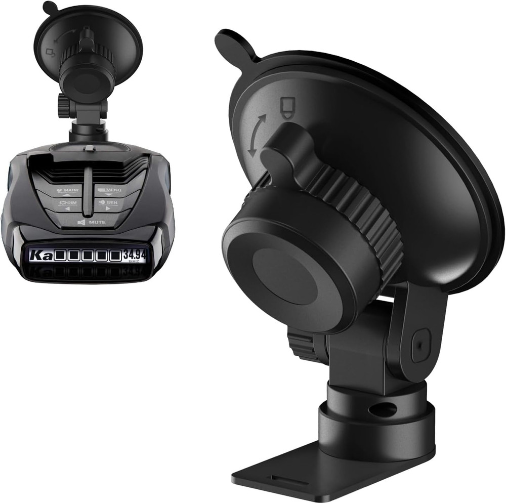 Cobra Radar Mount, Suction Cup Holder for Windshield & Dashboard, Compatible wit