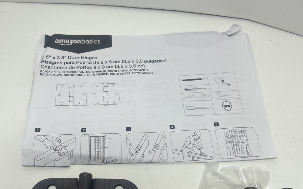 Amazon Basic DOOR HINGES 3.5x3.5 Antique Rubbed Bronze ( 18 Hinges)
