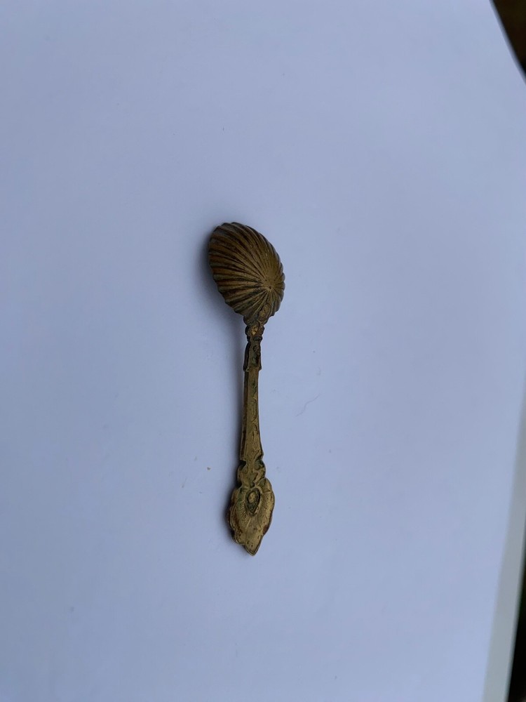 Miniature 2" Seashell Shell Salt Spoon Flower Handle