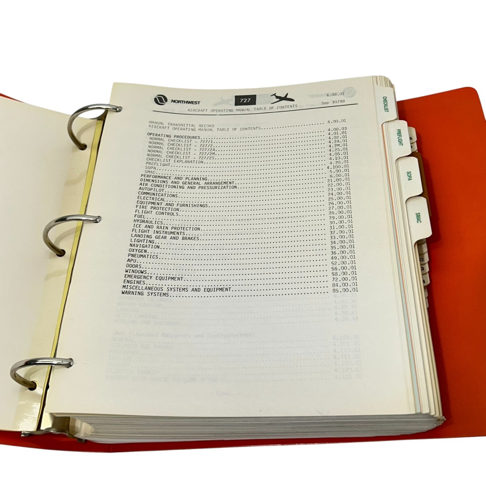 Northwest B-727 Aircraft Operating Pilot & Flight Crews Training Manual Original