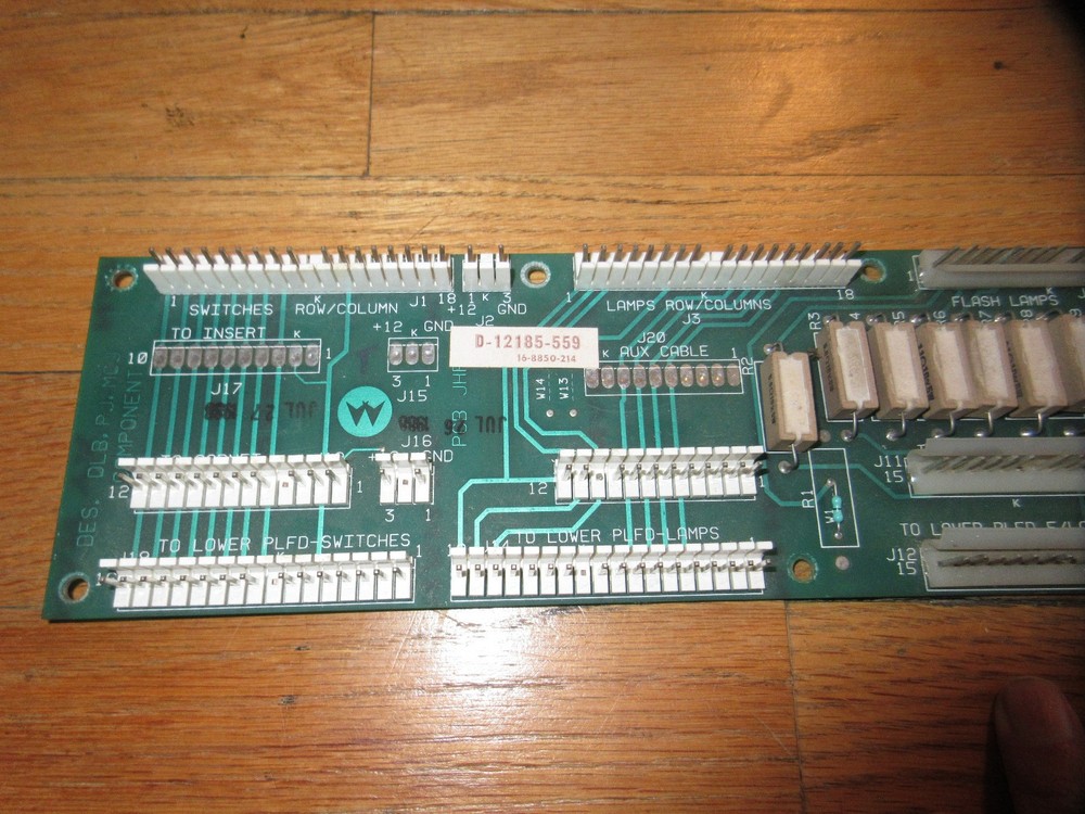 Williams Pinball Master Interconnect Board D-12185
