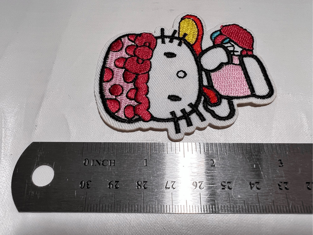 Hello Kitty with Shower Cap Iron on Patch