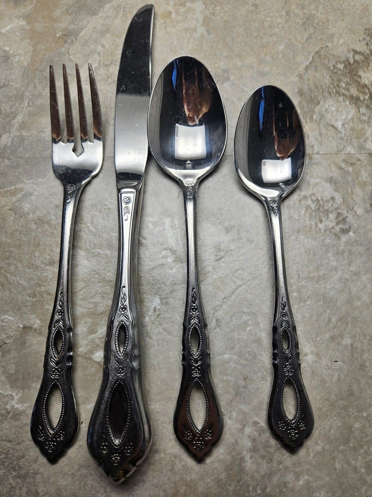 Schubert by Oneida Northland Stainless Flatware Smart Choice Knife, Fork, Spoon