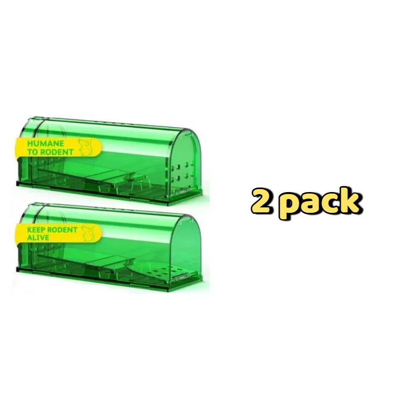 4-Pack Humane Mouse Traps Live Catch & Release No Kill Rat Mice Trap Reusable