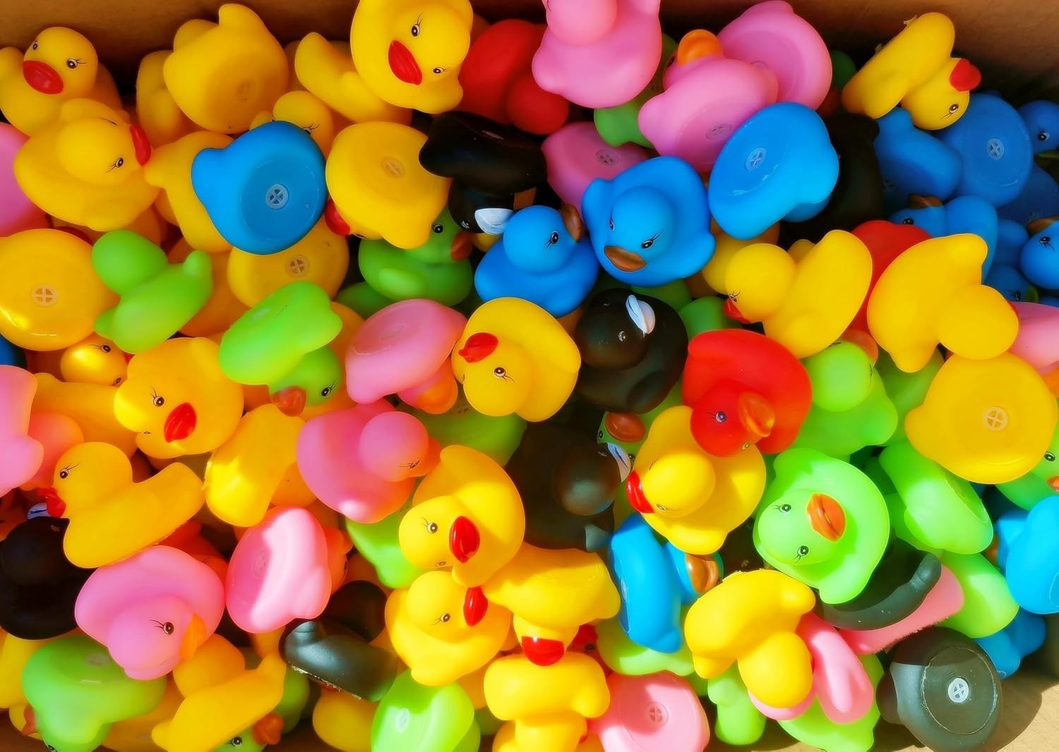 50pcs Rubber Ducks in Bulk,Assortment Duckies for Jeep Ducking Floater Bath Toys