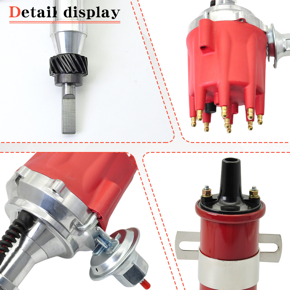 FOR INTERNATIONAL SCOUT RED HEI Distributor 392 345 304 266 + 45K COIL + WIRES