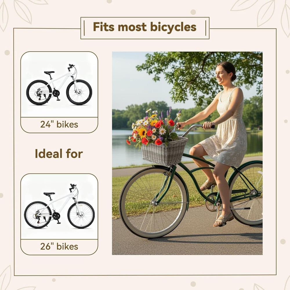 Multi-Use Handcrafted Bicycle Basket