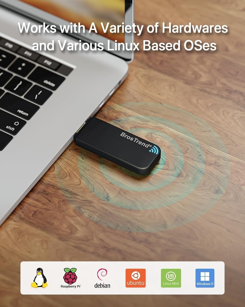 Versatile AC1200 Linux WiFi Adapter - Optimal Wireless Speed for All Devices