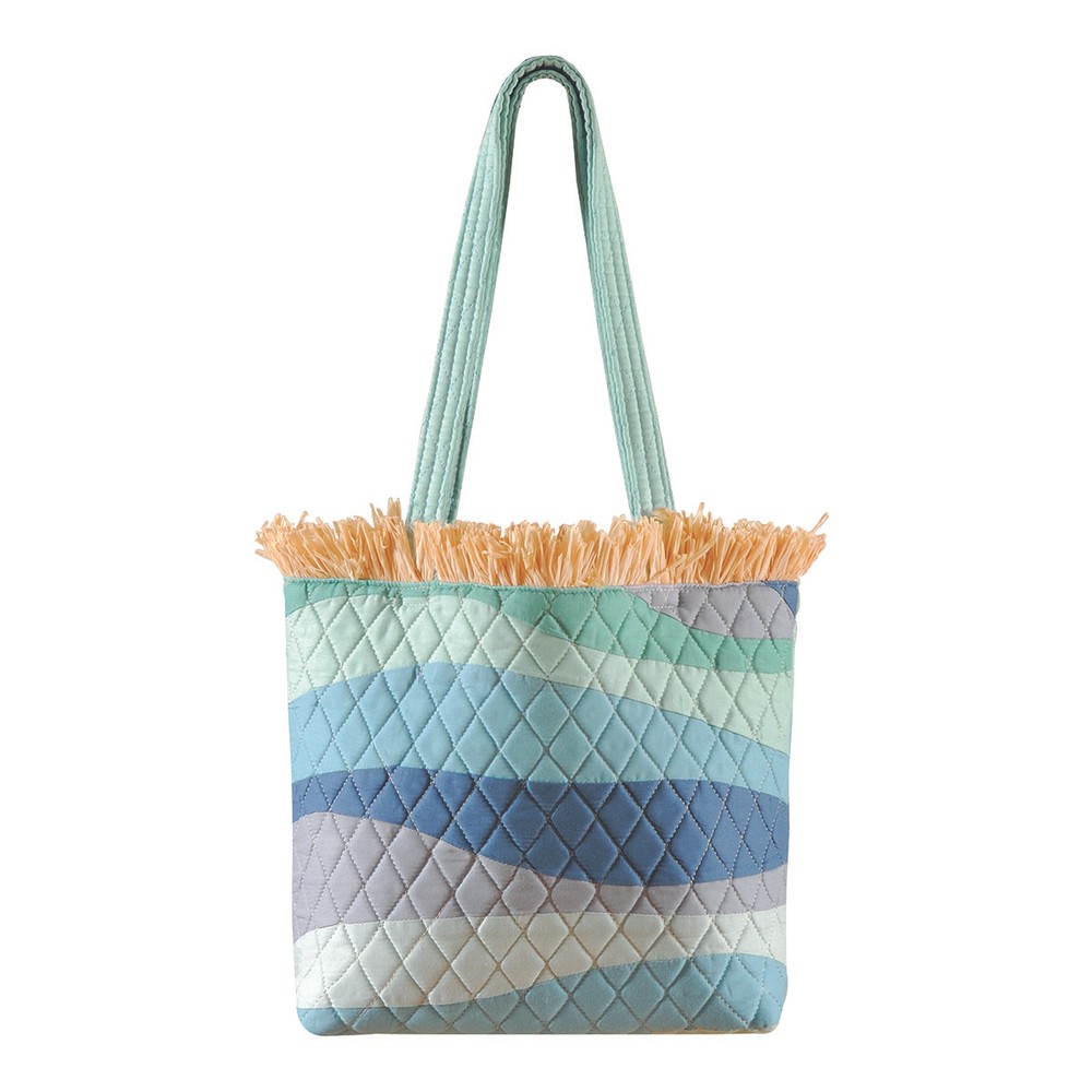 Ocean Waves Ruffle Tote