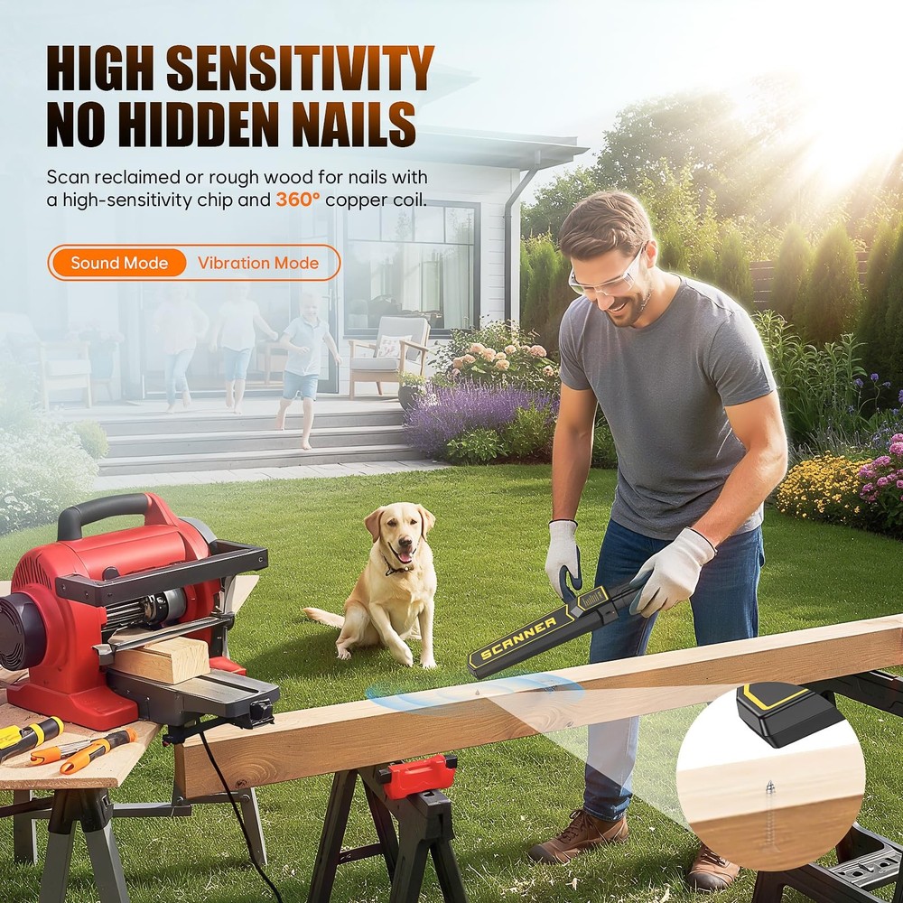Handheld Metal Detector Wand Security Scanner,High Sensitivity Black