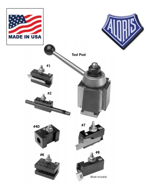 Aloris AXA Quick Change Lathe Tool Post 7 pc Holder Set #1-SET