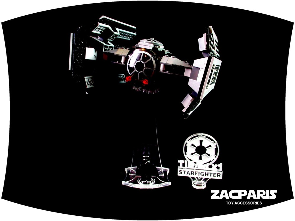 CUSTOM 3D MULTI DIRECTIONAL STAND for Lego 8017 Darth Vader's TIE Fighter Nice!