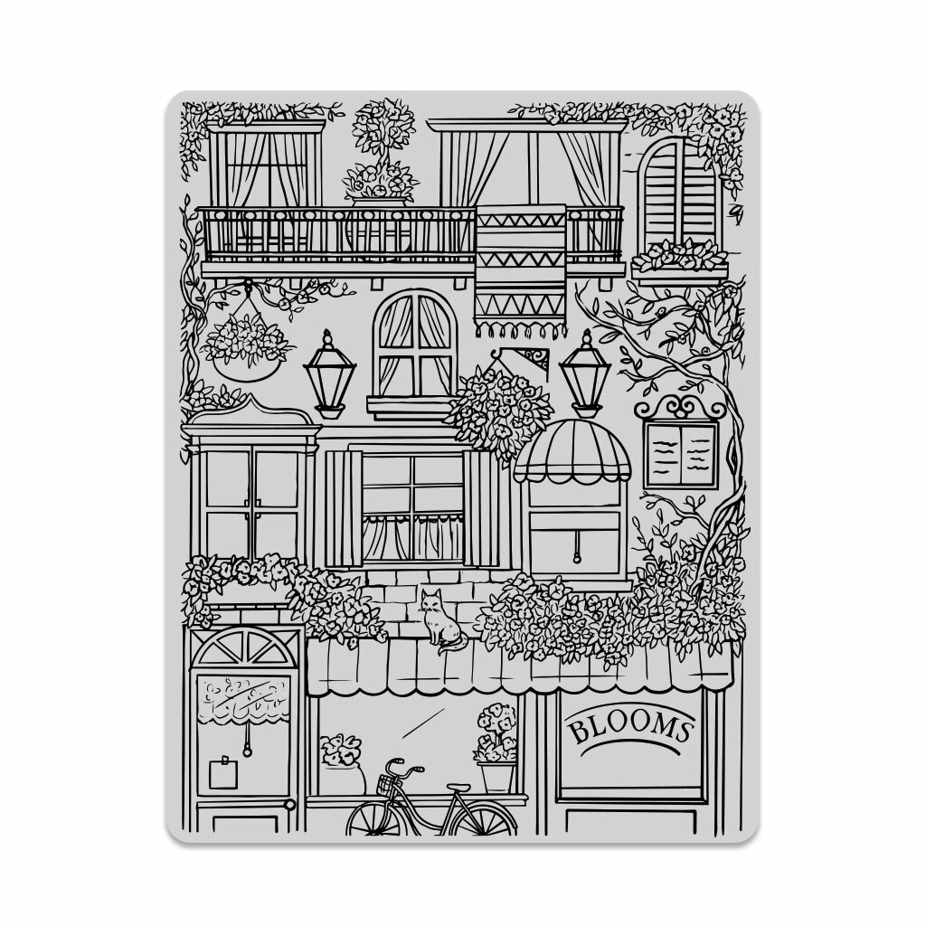 Hero Arts "FLOWER SHOP" Background Cling Basic Grey Rubber Stamp 2021