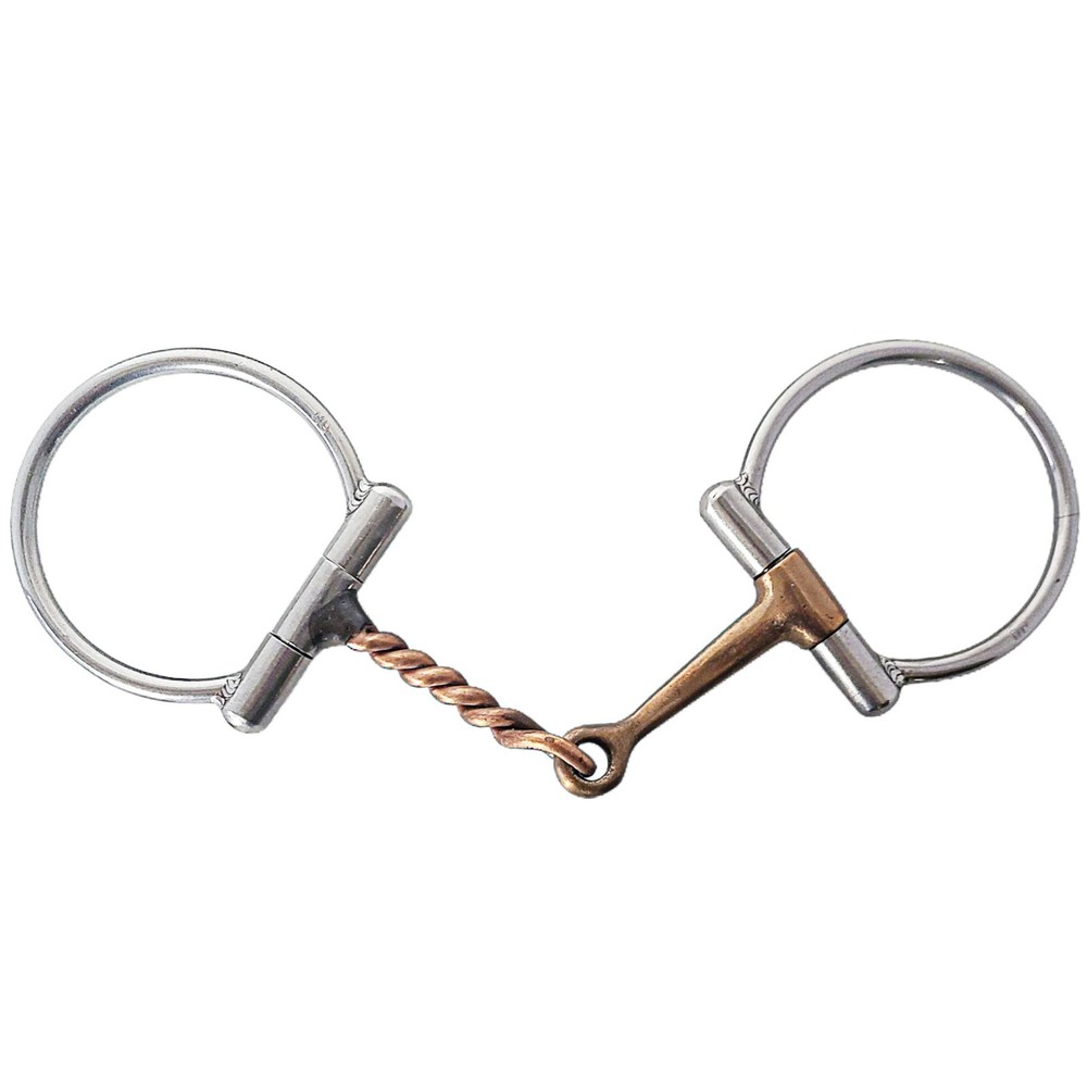 Handmade Don Hansen DH Copper Half Twisted Wire Half Smooth Dee Ring Snaffle Bit