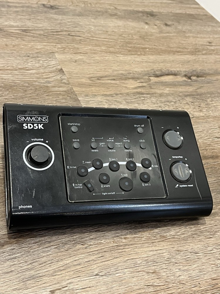 Simmons SD5K Digital Drum Module ONLY Programmable Built-in Effects w/Power Cord