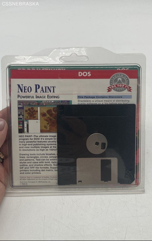 Black NeoPaint for DOS, a shareware image editing program early 1990