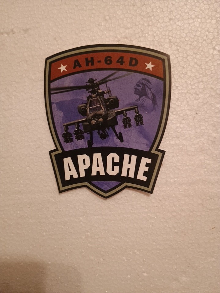 AH-64D Apache 4" Military Sticker