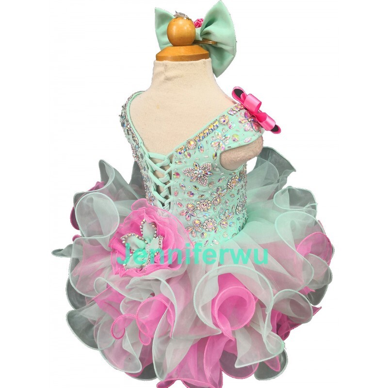 Jenniferwu New Born Baby Girls Short Cupcake Pageant Dresses Princess Dress