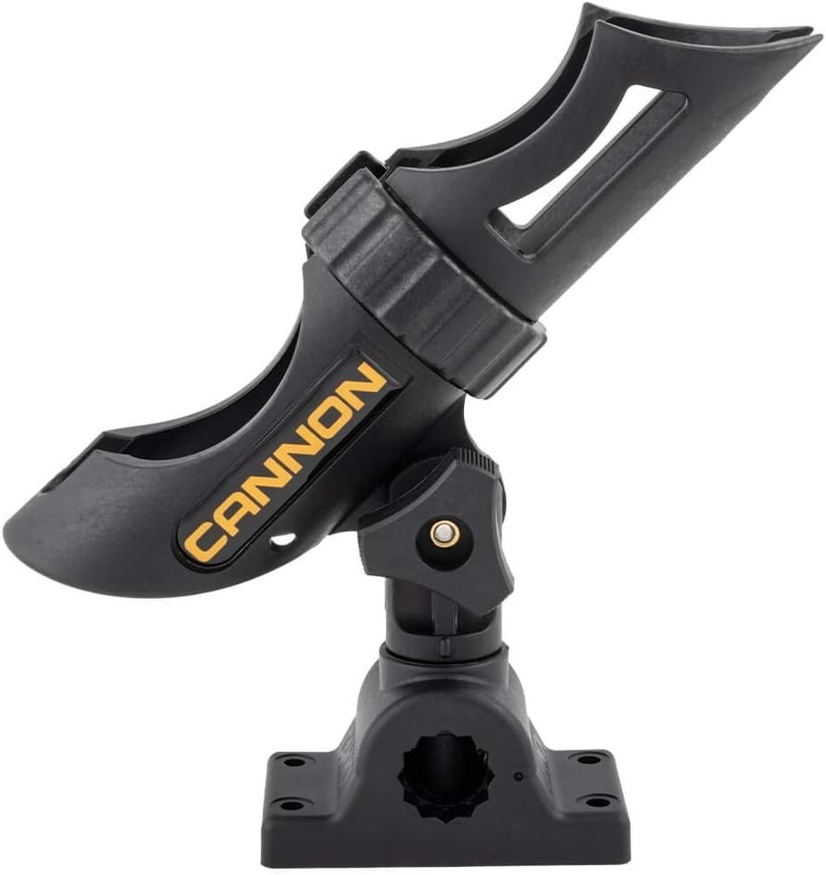 Three-Position Adjustable Rod Holder for Trolling & Downriggers – Black Plastic