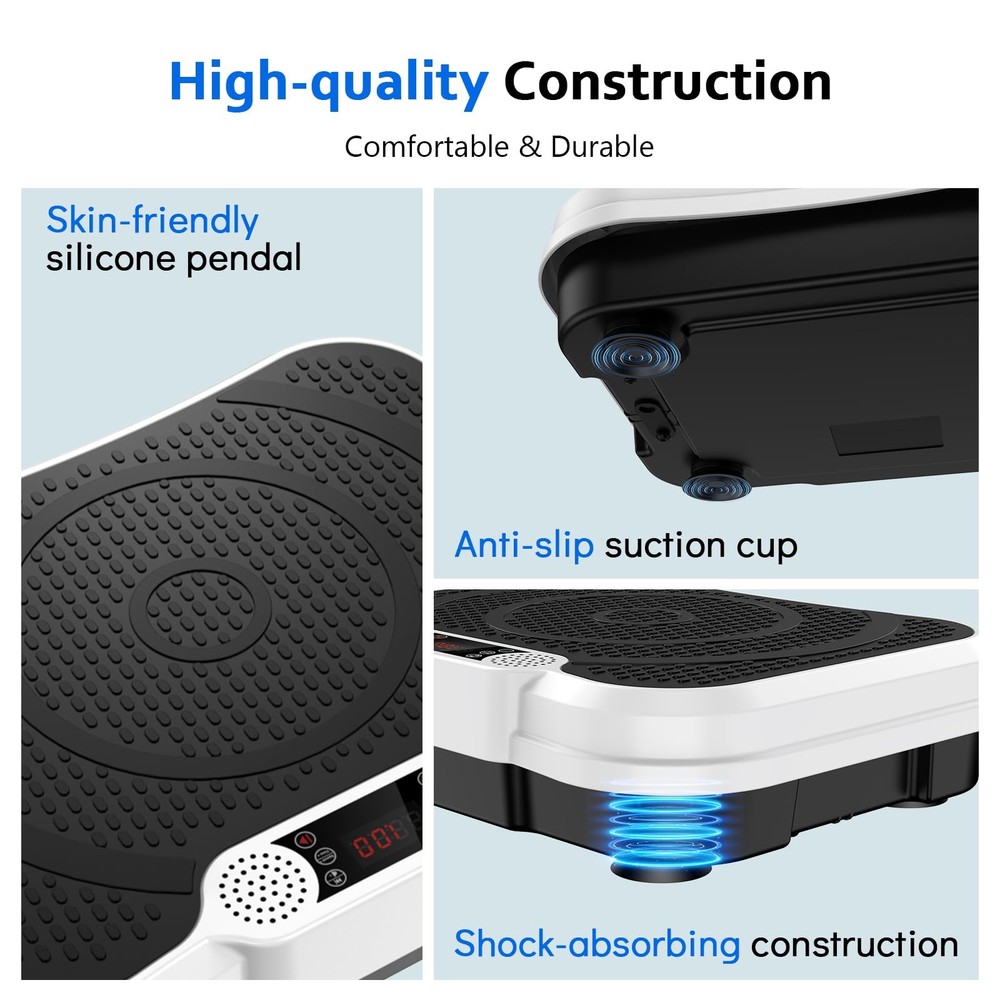 Vibration Plate Exercise Machine, Vibrating Fitness Platform for Lymphatic Dr...
