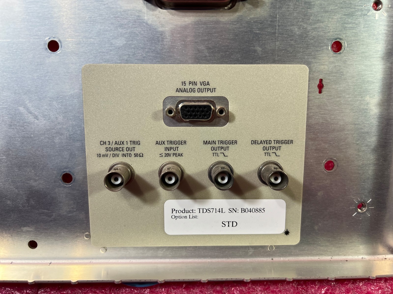 Tektronix TDS 714L Digital Storage Oscilloscope Metal Back Panel