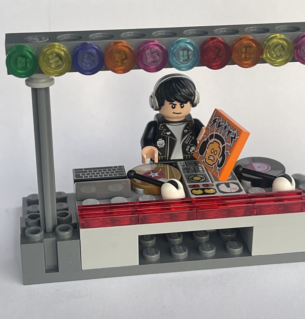 LEGO Dj w Turntables Lighting Bar Cake Topper Pop Star Custom Made Read Descript