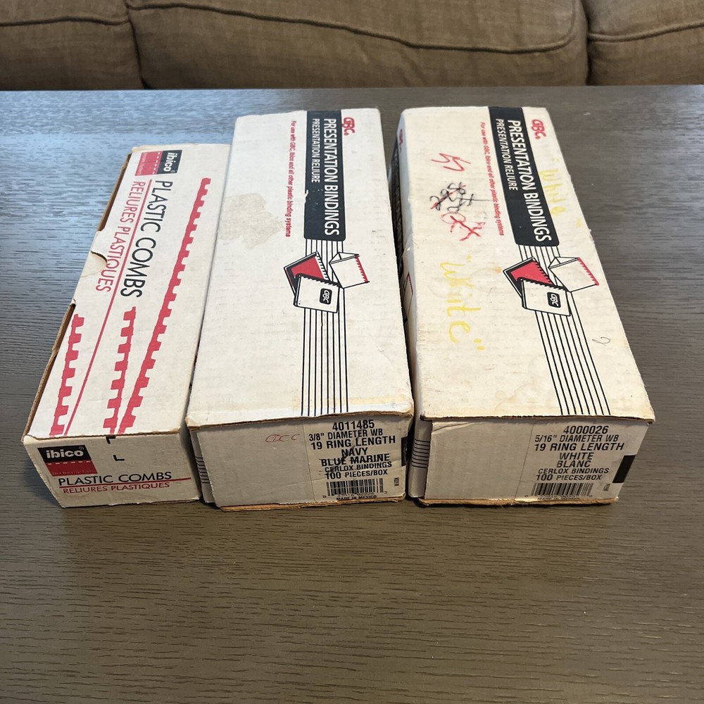 GBC CombBind Plastic Presentation Document Binding Spines. Lot Of ~ 190.