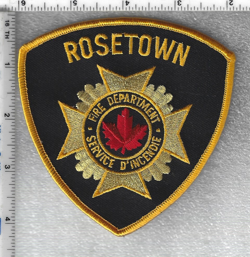 Rosetown Fire Department  (Saskatchewan, Canada)  Shoulder Patch