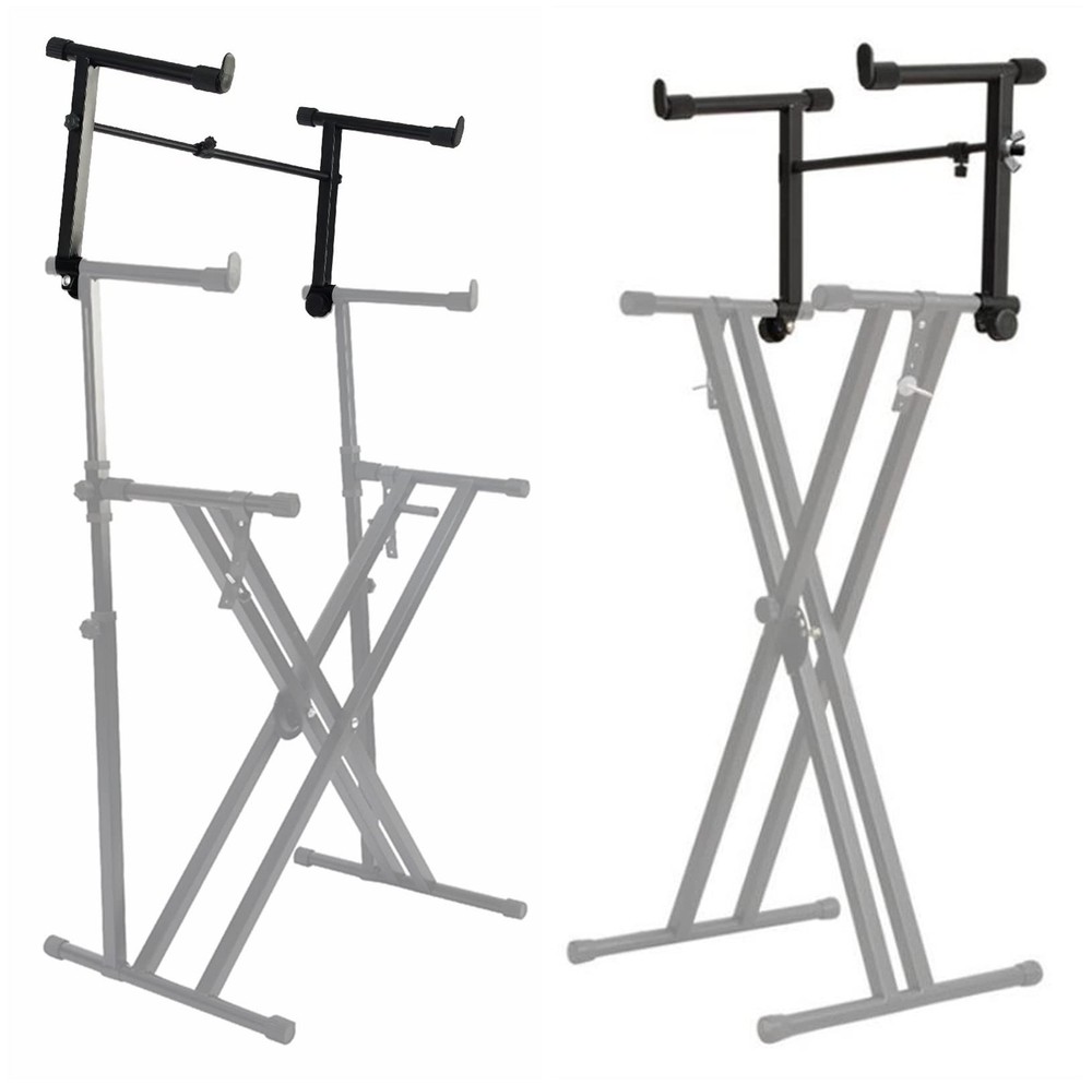 Keyboard Stand 2nd Tier Add-On 10.1 Inch Adjustable Width Extension Rack