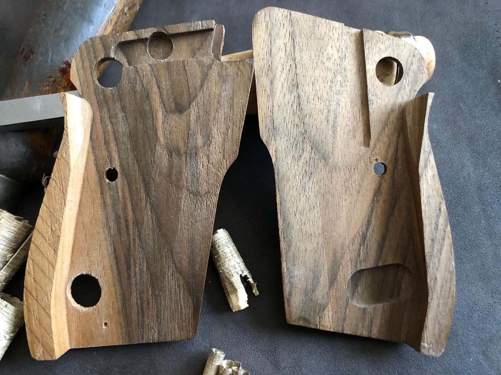 Beretta Model 1951 Turkish Walnut Wood Grips. Floral. Fits The Tariq. US Selller